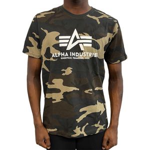 Alpha Industries Herren T-Shirt Basic Logo Camo wdl camo 65 XL