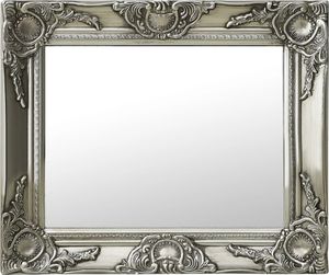 Prolenta Premium - Wandspiegel im Barock-Stil 50x40 cm Silbern
