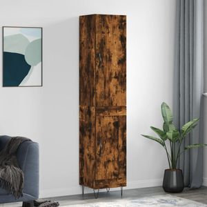 vidaXL Highboard dąb wędzony 34,5x34x180 cm materiał drewnopochodny