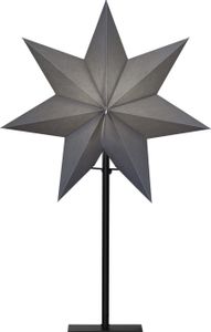 Standstern 'Ozen', ohne Lochung, grau, E14, 55 cm