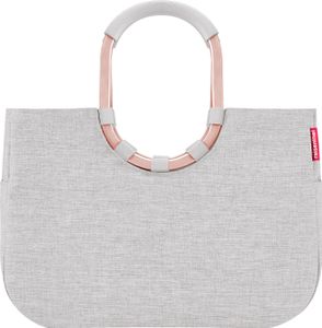 reisenthel loopshopper L, Einkaufstasche, Shopper, Tragetasche, Tasche, Frame Twist Sky Rose, 25 L, OR1036
