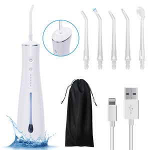 🦷 HDeye Professional Munddusche mit 5 Druckstufen, 300ml sichtbarem Tank und 6 Düsen - IPX7 wasserdicht, 15-Tage-Batterie