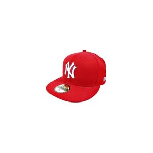 New Era - MLB New York Yankees Essential 59Fifty Cap - scarlet red : 7 1/8 (56,8cm) Größe: 7 1/8 (56,8cm)