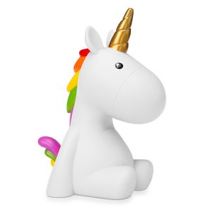 Navaris LED Nachtlicht Einhorn Design wiederaufladbar - mit 60 min Timer - Süße Farbwechsel Kinder Nachttischlampe - Schlummerlicht Lampe Weiß