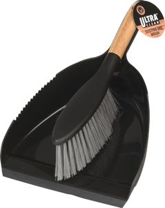 Schwarzer Besen mit Kehrschaufel Schwarzer Besen mit Kehrschaufel