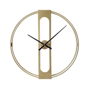LW Collection Wanduhr Jayden gold 80CM - Wanduhr Modern - Leises Uhrwerk - Industrielle Wanduhr - Große Wanduhr - Nicht tickend - geräuschlos – batteriebetrieben - industrial design