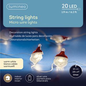 Micro LED Kette mit Weihnachtsbäumen - 190 cm lang - 20 LEDs