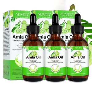 Amla Öl Haaröl Haarwachstum gegen Schuppen Haarausfall Kaltgepresst Bio Vegan, 3x 60ml