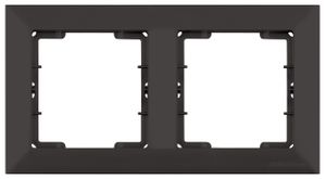 2fach Rahmen / Steckdosenrahmen / Schalterrahmen horizontal · CANDELA schwarz