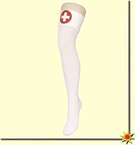 Krankenschwester Nylon Kniestrümpfe Overknee Karneval Fasching Cosplay y