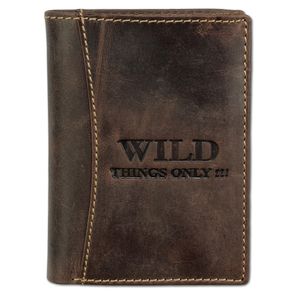 Wild Things Only Kožená dámska pánska peňaženka hnedá 12,5x2x9,5cm OPJ100N