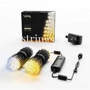 Twinkly Strings Lichterkette Gold Edition 400 LED 32m schwarz außen