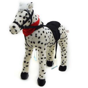 Pink Papaya Stehpferd zum draufsitzen | 75cm Spielpferd zum Reiten | Pferd zum Reiten für Kinder mit Sound | Sattel Pferd - Jolly