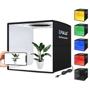 PULUZ Soft Box Set Tragbare Faltfotobeleuchtung Modifikator Fotografie Zeltbox Softboxen mit 12 Farben Hintergrund Softbox