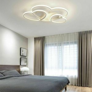 Deckenleuchte LED Deckenlampe Herzform Modern Kronleuchter Pendelleuchte Leuchte Wohnzimmerlampe LED-Deckenleuchte mit Fernbedienung 50cm