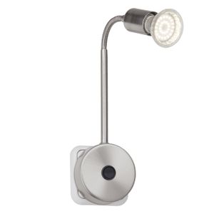 Steckerspot, warmweißes Licht, Steckdosenlampe, Schalter & Flexarm