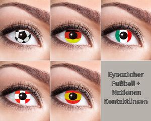 Farbige Flaggen Kontaktlinsen verschiedene Nationen Deutschland