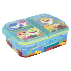 Baby Shark Brotdose Kinder Lunch Box mit 3 Fächern Vesperdose BPA frei