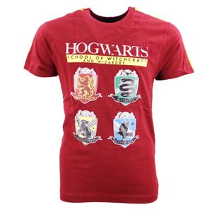 Harry Potter Hogwarts Gryffindor Mädchen T-Shirt Shirt – Dunkelrot / 146