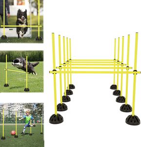 YARDIN Jumping Pole Set Agility Hurdle Set Tréningové tyče pre silu skokov, dribling a agility Ideálne pre klubové alebo školské športy, žltá