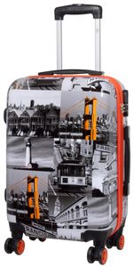 Kinder Koffer für Handgepäck Flügen mit USA Print Graue Farbe 55 cm Bowatex