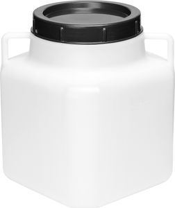 Garronda 10L Plastikfass BPA-freies quadratisches Fass und Behälter mit Deckel GD-0088, Weiß