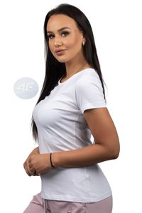 4F Koszulka Biała Bawełniana T-Shirt Sportowy-Xs