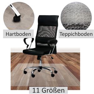 Bodenschutzmatte ECO-MAT - Bürostuhlunterlage aus PET für Hartboden - 75x120 cm