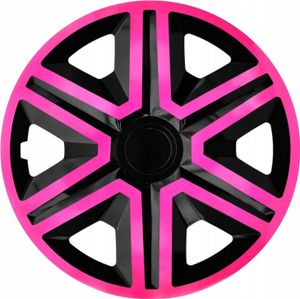 Náboje NRM Action Pink-Black 14" palcov. (4 x univerzálne lemy kolies)