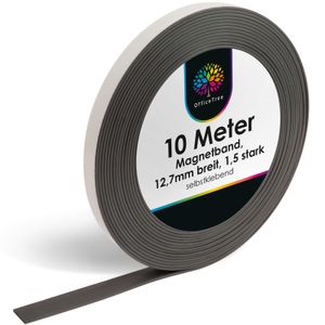 OfficeTree ® Magnetband - 10 m - selbstklebend für sichere Magnetisierung von Plakaten Fotos Papier (wp)