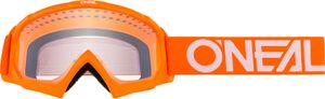 O'Neal Cross, Motocross, Mountainbike Brille für Jugendliche - B-10 Youth Goggle SOLID orange/white - Orange Weiß, Linse Klar