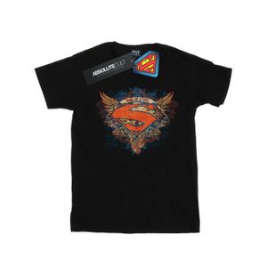 DC Comics - "Superman Wings Shield" T-Shirt für Damen BI51373 (4XL) (Schwarz)