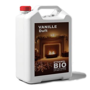 5 Liter Bioethanol VANILLEDUFT Premium 100% fürAlkohol für Kamin 5L