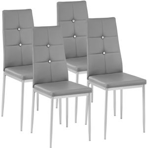 sada 4 jídelních židlí Julien čalouněných potahem z Imitace kůže 40 x 42 x 97 cm