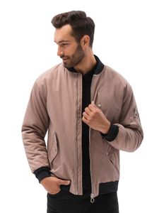 Ombre Clothing Herren Übergangs-Bomberjacke Eugenia beige S