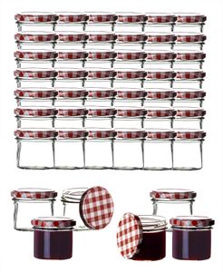 Einmachgläser 125 ml - Marmeladengläser TO 66 - Made in Germany - Einweckgläser inkl. Deckel : 48 Stück