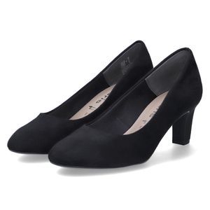 Tamaris Damen Pumps klassisch rund Blockabsatz samtige Haptik 1-22418-41, Größe:40 EU, Farbe:Schwarz