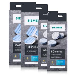 2x Siemens EQ.series Pflegeset Entkalker TZ80002A & Reinigungstabletten TZ80001A