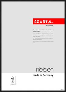 Nielsen Aluminium Bilderrahmen Atlanta, 42 x 59,4 cm (A2), Schwarz Matt