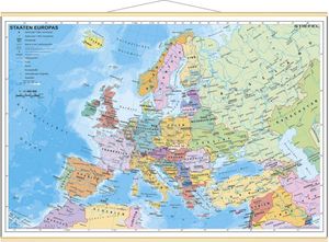 Staaten Europas, politisch. Wandkarte Mini-Format