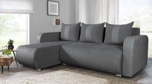Ecksofa Rino mit Schlaffunktion und Bettkasten - L-Form Couch, Polsterecke, Couchgarnitur, Eckcouch, Sofa, Sofagarnitur (Enjoy 24 + Cayenne 1118)