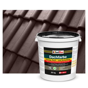 Isolbau Dachfarbe Braun 25 kg Sockelfarbe Fassadenfarbe Dachbeschichtung RAL Farbe