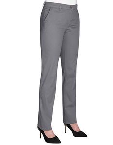Brook Taverner Damen Chinohose Business Casual Collection Houston Chino 2303 Grau Grey 24R(52)/29