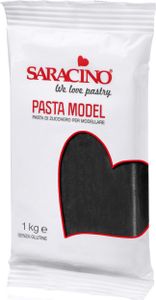 Czarna masa cukrowa do modelowania Black Model Paste 1kg - Saracino