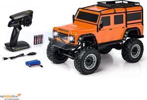 Carson RC 1:8 Land Rover Defender 2.4GHz 100% RTR orange Crawler, Geländewagen