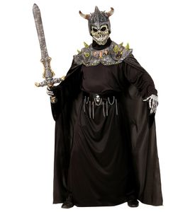 Wikinger Skelett Kostüm - Maske mit Umhang