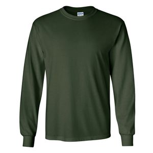 Gildan Ultra pánske tričko s dlhým rukávom BC477 (XL) (Lesná zelená)
