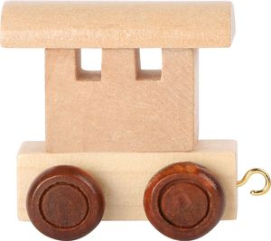 Small Foot Design 7487 Buchstabenzug aus Holz, Passagierwaggon, natur (1 Stück)
