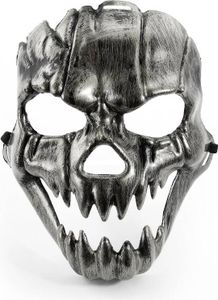Oblique Unique Maske Totenkopf Schädel metallisch Halloween Fasching Karneval -silber