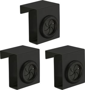 WENKO Küchenhaken Mod. Push Matt Schwarz, 3er Set, zum Einhängen an die Schublade und die Schranktür WENKO Küchenhaken Mod. Push Matt Schwarz, 3er Set, zum Einhängen an die Schublade und die Schranktür